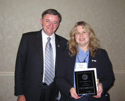 James Manning presents award to Noreen