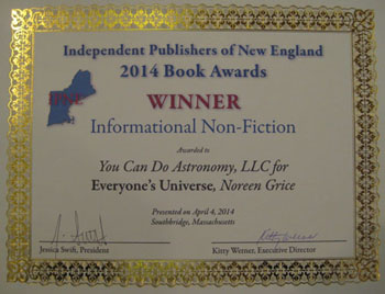 IPNE Winner Certificate