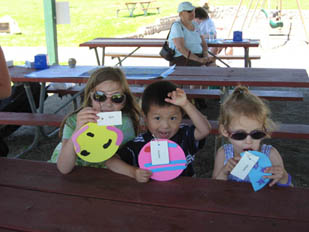 Three Campers Saying Hi...