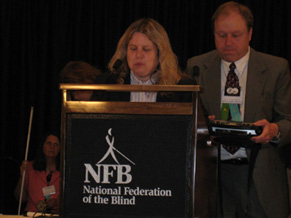 Noreen accepting Award